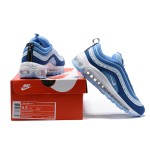 Nike Air Max 97 "Have a Nike Day" BQ9130-400, vibrant blue sneakers with iconic slogan design