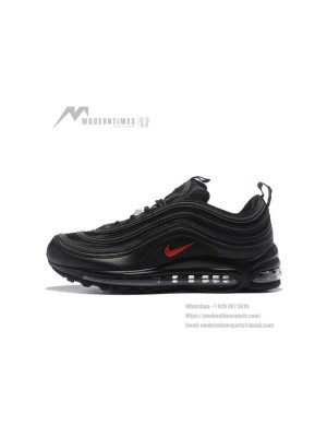 Nike Air Max 97 "Black/Red" AR4259-001 - Bold All-Black Sneakers with Striking Red Accents