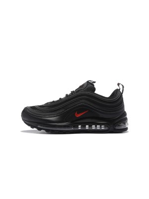 Nike Air Max 97 "Black/Red" AR4259-001 - Bold All-Black Sneakers with Striking Red Accents