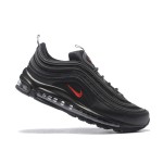 Nike Air Max 97 "Schwarz/Rot" AR4259-001 - Markante komplett schwarze Sneaker mit auffälligen roten Akzenten