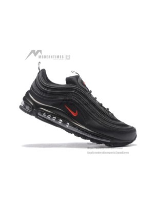 Nike Air Max 97 "Black/Red" AR4259-001 - Bold All-Black Sneakers with Striking Red Accents