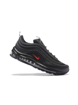 Nike Air Max 97 "Black/Red" AR4259-001 - Bold All-Black Sneakers with Striking Red Accents