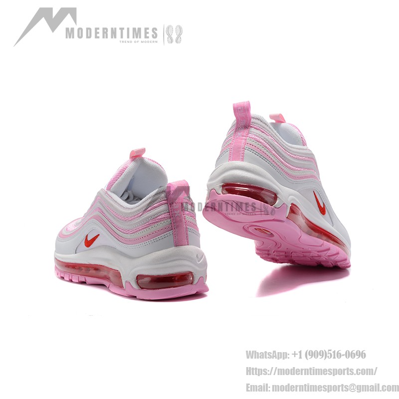 Nike Air Max 97 GS Pink White 313054-161 with Full-Length Air Cushioning