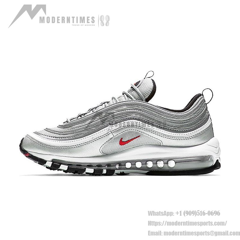 Nike Air Max 97 OG QS Silver Bullet Red Swoosh 884421-001