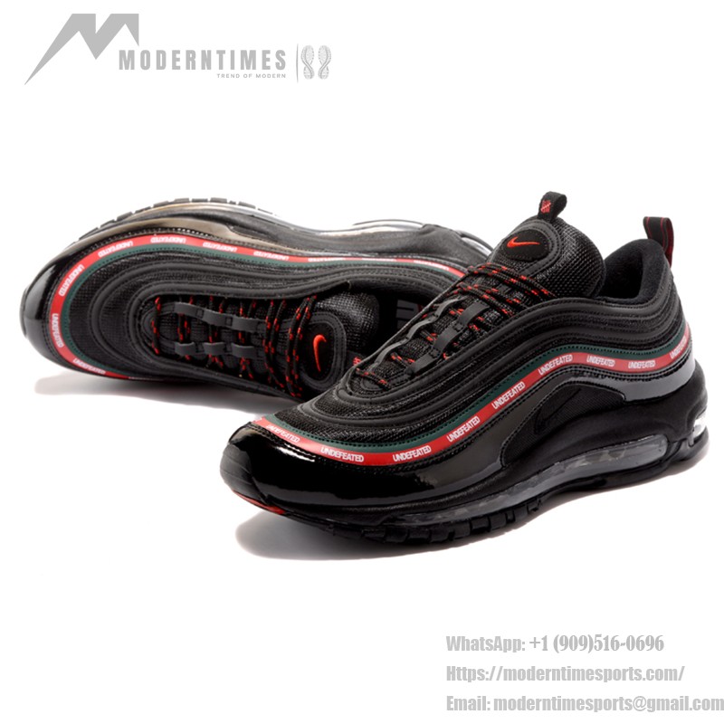 Nike Air Max 97 Undefeated Black/Red AJ1986-001 mit ikonischen roten und grünen Akzenten