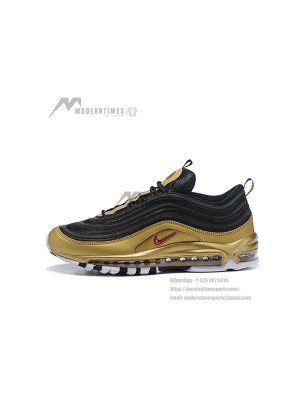 Nike Air Max 97 "Black/Gold" AT5458-002 - Bold Design with Striking Red Accents for a Luxe Look
