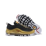 Nike Air Max 97 "Black/Gold" AT5458-002 - Black and Gold Sneakers with Red Accents