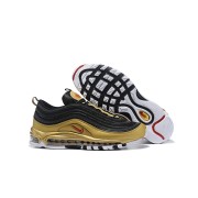 Nike Air Max 97 "Schwarz/Gold" AT5458-002 - Auffälliges Design mit Roten Akzenten für einen Luxuriösen Look