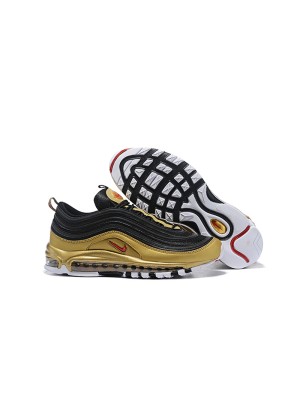 Nike Air Max 97 "Schwarz/Gold" AT5458-002 - Auffälliges Design mit Roten Akzenten für einen Luxuriösen Look