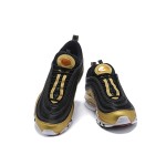 Nike Air Max 97 "Black/Gold" AT5458-002 - Black and Gold Sneakers with Red Accents