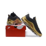 Nike Air Max 97 "Black/Gold" AT5458-002 - Black and Gold Sneakers with Red Accents