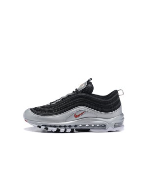 Nike Air Max 97 "Schwarz/Silber/Rot" AT5458-001 - Auffälliges Design mit metallischem Silber für einen markanten Look