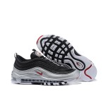 Nike Air Max 97 "Black/Silver/Red" AT5458-001 - Bold Metallic Silver Design