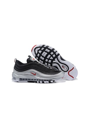 Nike Air Max 97 "Schwarz/Silber/Rot" AT5458-001 - Auffälliges Design mit metallischem Silber für einen markanten Look