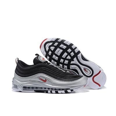 Nike Air Max 97 "Black/Silver/Red" AT5458-001 - Bold Design with Metallic Silver Finish for a Standout Look