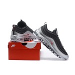 Nike Air Max 97 "Black/Silver/Red" AT5458-001 - Bold Metallic Silver Design