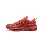 Nike Air Max 97 Red Leather Essential AQ0655-121 with Leopard Print