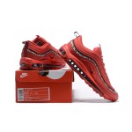 Nike Air Max 97 Red Leather Essential AQ0655-121 with Leopard Print