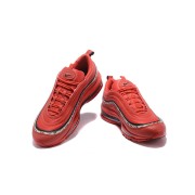 Nike Air Max 97 Red Leather Essential AQ0655-121 - Bold Red Leather and Leopard Print, A Classic Fusion of Comfort and Style