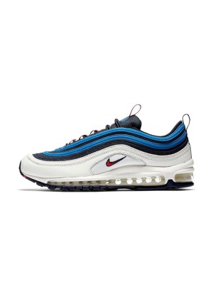 Nike Air Max 97 SE Blue Nebula AQ4126-400 - 세련된 화이트와 돋보이는 블루 네뷸라 포인트로 완성한 타임리스 스타일