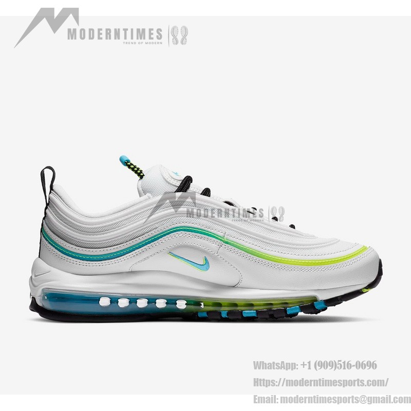 Nike Air Max 97 SE "Worldwide" CZ5607-100 White Sneakers with Vibrant Accents