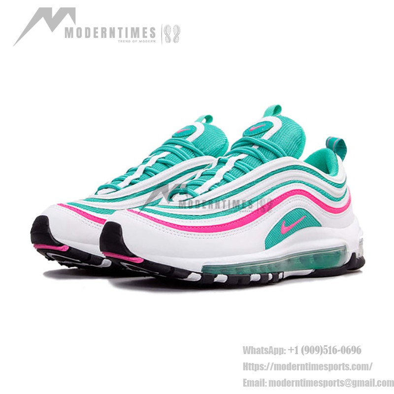 Nike Air Max 97 South Beach 921522-101 ティール ピンク ホワイト スニーカー