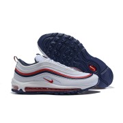 Nike Air Max 97 "Weiß/Obsidian/Rot" 921733-102 - Klassisches Weiß mit markanten Obsidian- und roten Akzenten