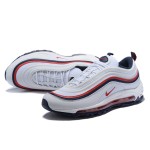 Nike Air Max 97 "Weiß/Obsidian/Rot" 921733-102 - Klassischer weißer Sneaker mit Obsidian- und roten Akzenten