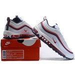 Nike Air Max 97 "Weiß/Obsidian/Rot" 921733-102 - Klassischer weißer Sneaker mit Obsidian- und roten Akzenten