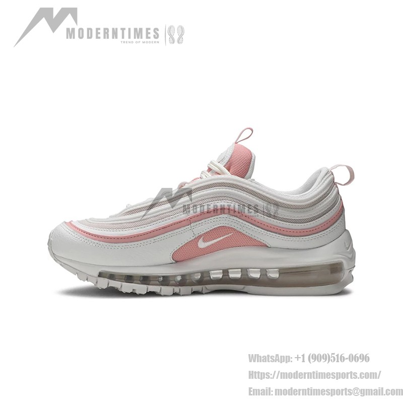 Nike Air Max 97 "White/Pink" 921733-104 - White Sneakers with Pink Highlights