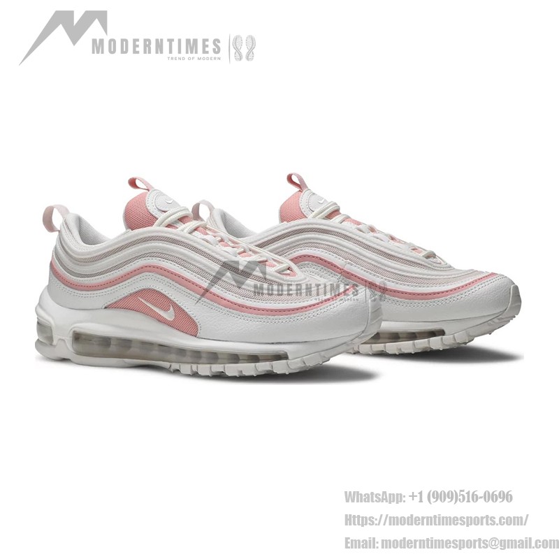 Nike Air Max 97 "White/Pink" 921733-104 - White Sneakers with Pink Highlights