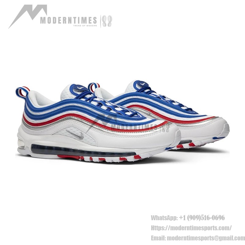 Nike Air Max 97 "White/Blue/Red" 921826-404 - Classic Design with Patriotic Colors