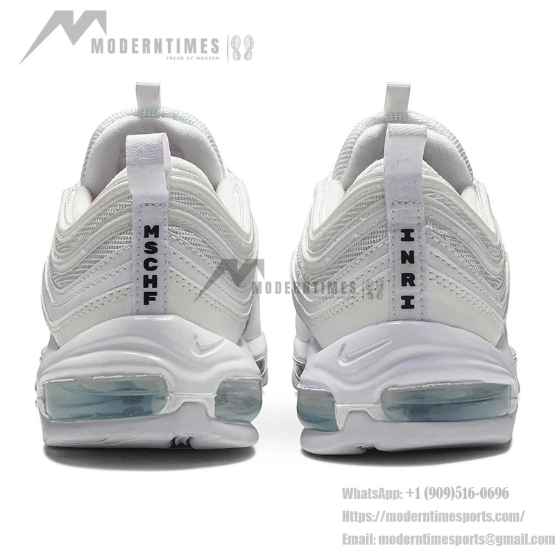 Nike Air Max 97 "Triple White" 921826-101 - All-White Sneakers with Air Cushioning