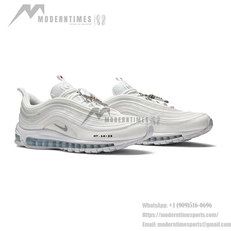 Nike Air Max 97 "Triple White" 921826-101 - All-White Sneakers with Air Cushioning