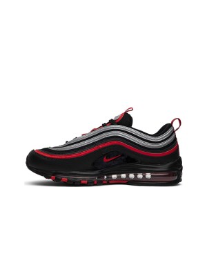 Nike Air Max 97 "Schwarz/Rot/Silber" 921826-014 – Markante schwarze Sneaker mit auffälligen roten und silbernen Akzenten für ikonischen Stil