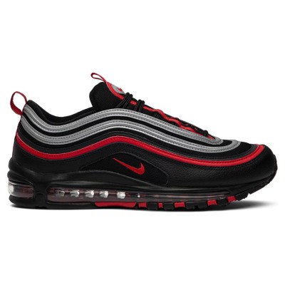 Nike Air Max 97 "Black/Red/Silver" 921826-014 - Bold Black Sneakers with Striking Red and Silver Accents for Iconic Style