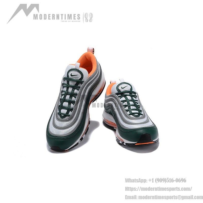 Nike Air Max 97 Deep Green Orange 921522-300 with Full-Length Air Cushion