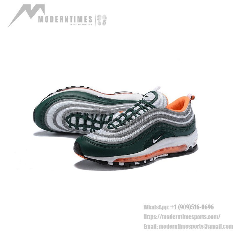 Nike Air Max 97 Deep Green Orange 921522-300 with Full-Length Air Cushion