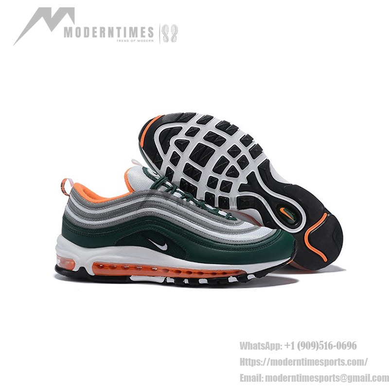 Nike Air Max 97 Deep Green Orange 921522-300 with Full-Length Air Cushion