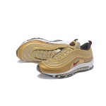 Nike Air Max 97 Gold Bullet 312641-700 with Red Swoosh