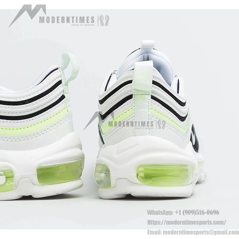 Nike Air Max 97 "White/Lime Glow" 921733-105 - White Sneakers with Lime Accents