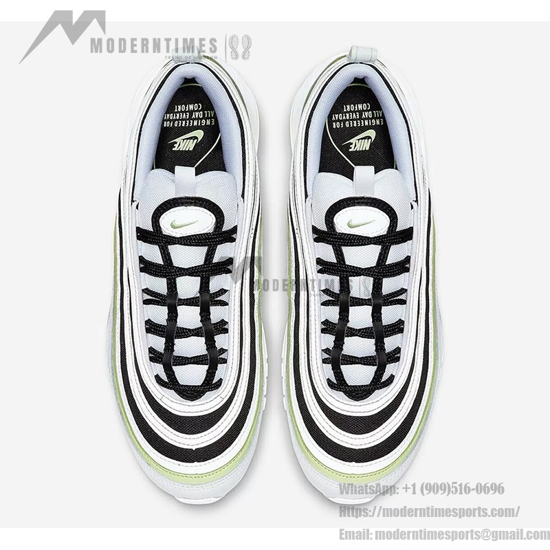 Nike Air Max 97 "White/Lime Glow" 921733-105 - White Sneakers with Lime Accents