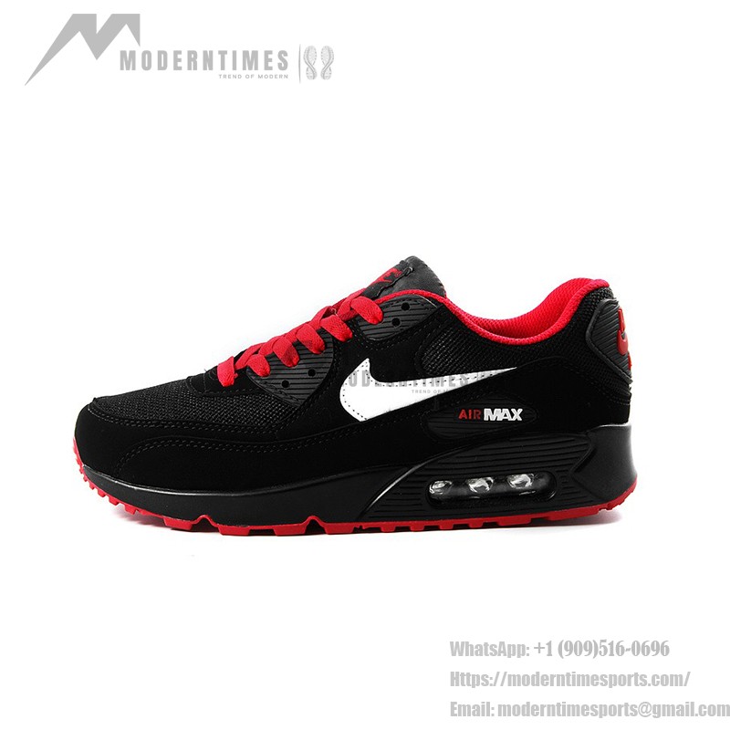 Nike Air Max 90 - Bold Black with Red & White Accents for Everyday Style