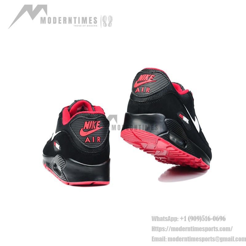 Nike Air Max 90 - Bold Black with Red & White Accents for Everyday Style