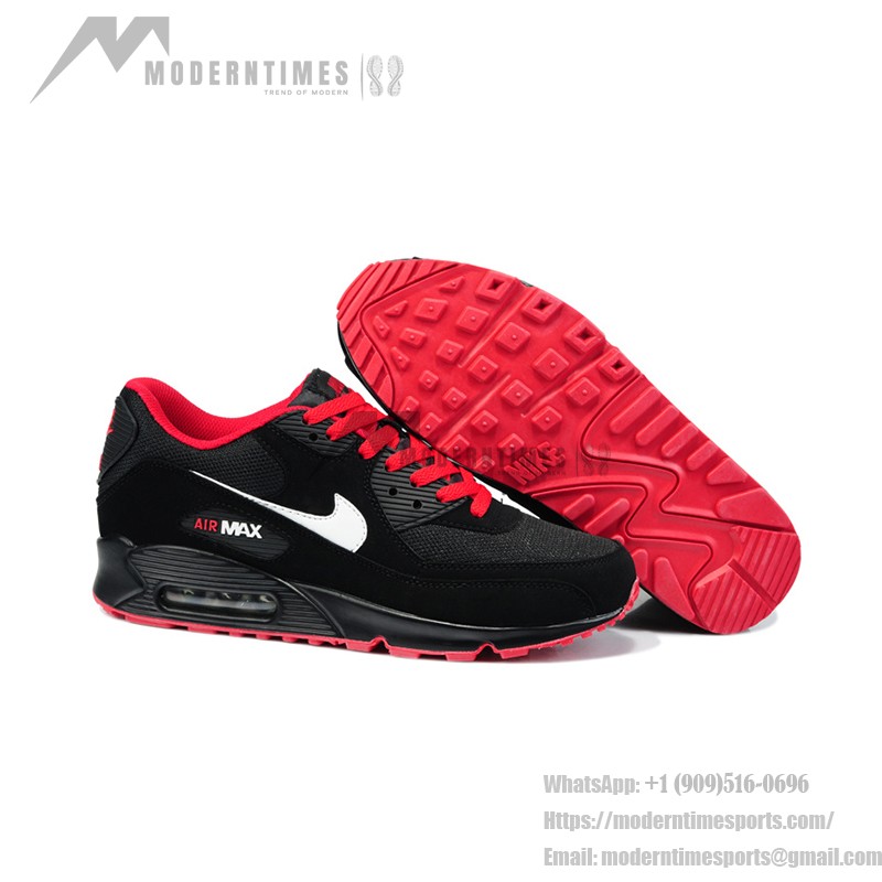 Nike Air Max 90 - Bold Black with Red & White Accents for Everyday Style