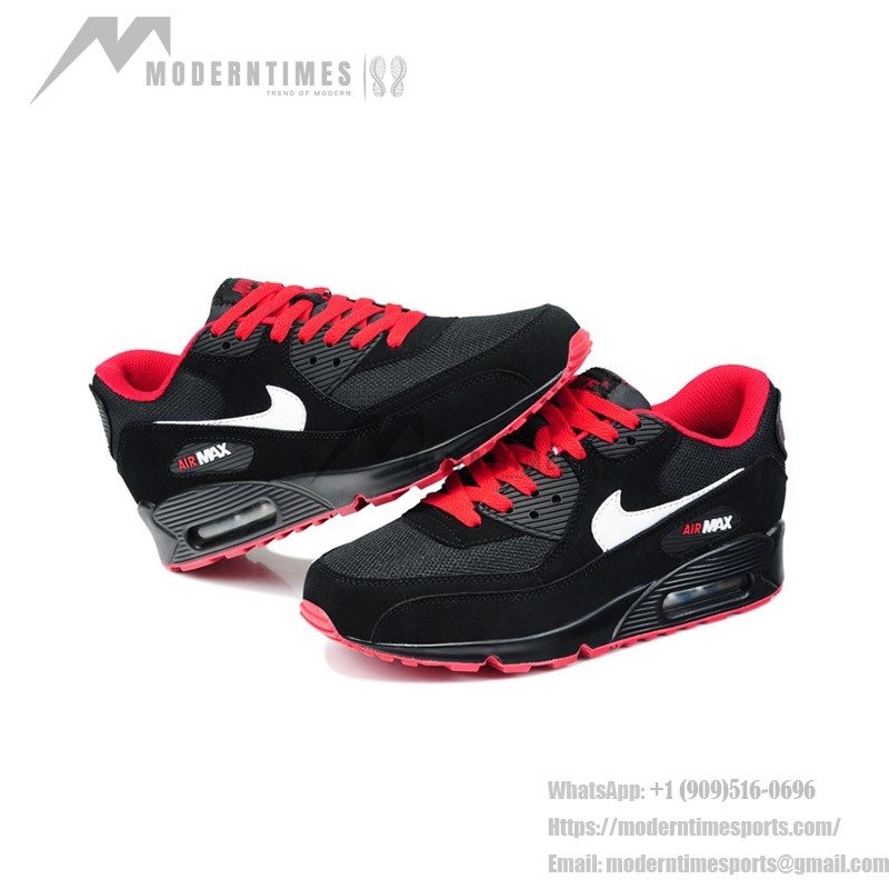 Nike Air Max 90 - Bold Black with Red & White Accents for Everyday Style