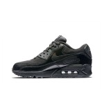 Nike Air Max 90 443817-002 Triple Black Patent Leather Sneakers - Sleek Design