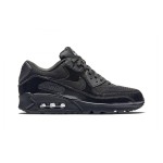 Nike Air Max 90 443817-002 Triple Black Patent Leather Sneakers - Sleek Design