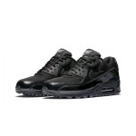 Nike Air Max 90 443817-002 Triple Black Patent Leather Sneakers - Sleek Design