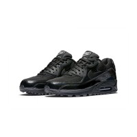 Nike Air Max 90 443817-002 - Triple Black Patent Leather Sneakers | Sleek All-Black Design & Everyday Comfort